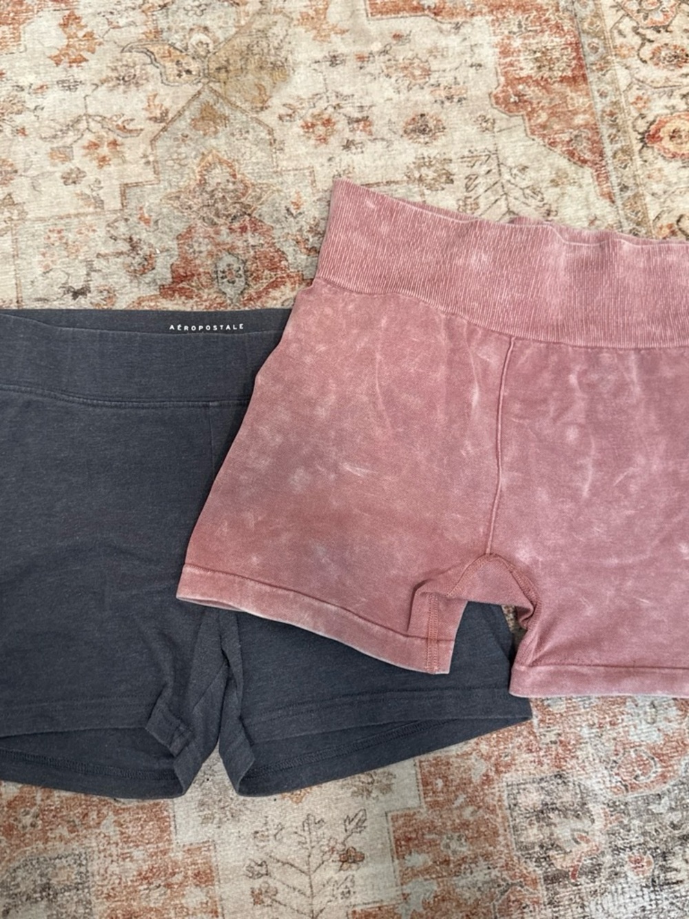 Aeropostale Pink and Charcoal Athletic Shorts Duo